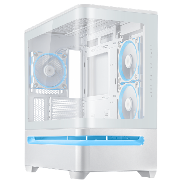 ASUS Prime AP202 ARGB Mid Tower Gaming Case - White 